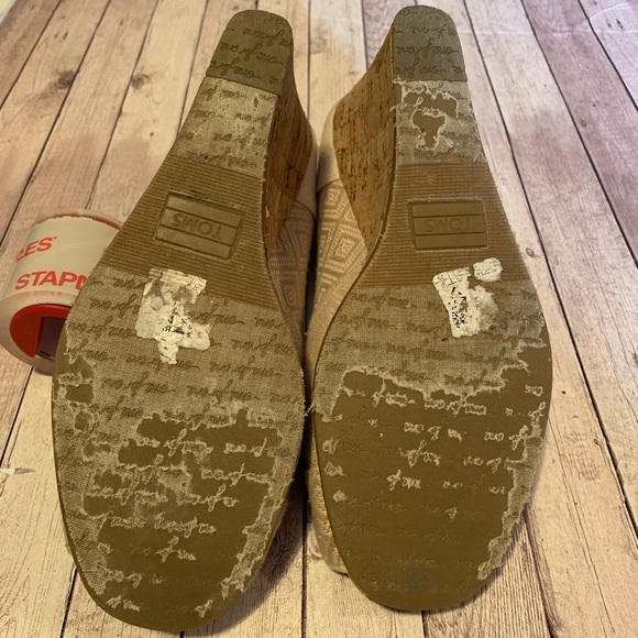 TOMS | Women’s Cork Open Toe Wedges Size 8 - Picture 7 of 8